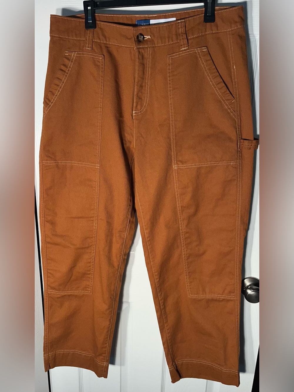 Women’s Old Navy High Rise Straight Leg Utility Pants Size 14 100% Cotton